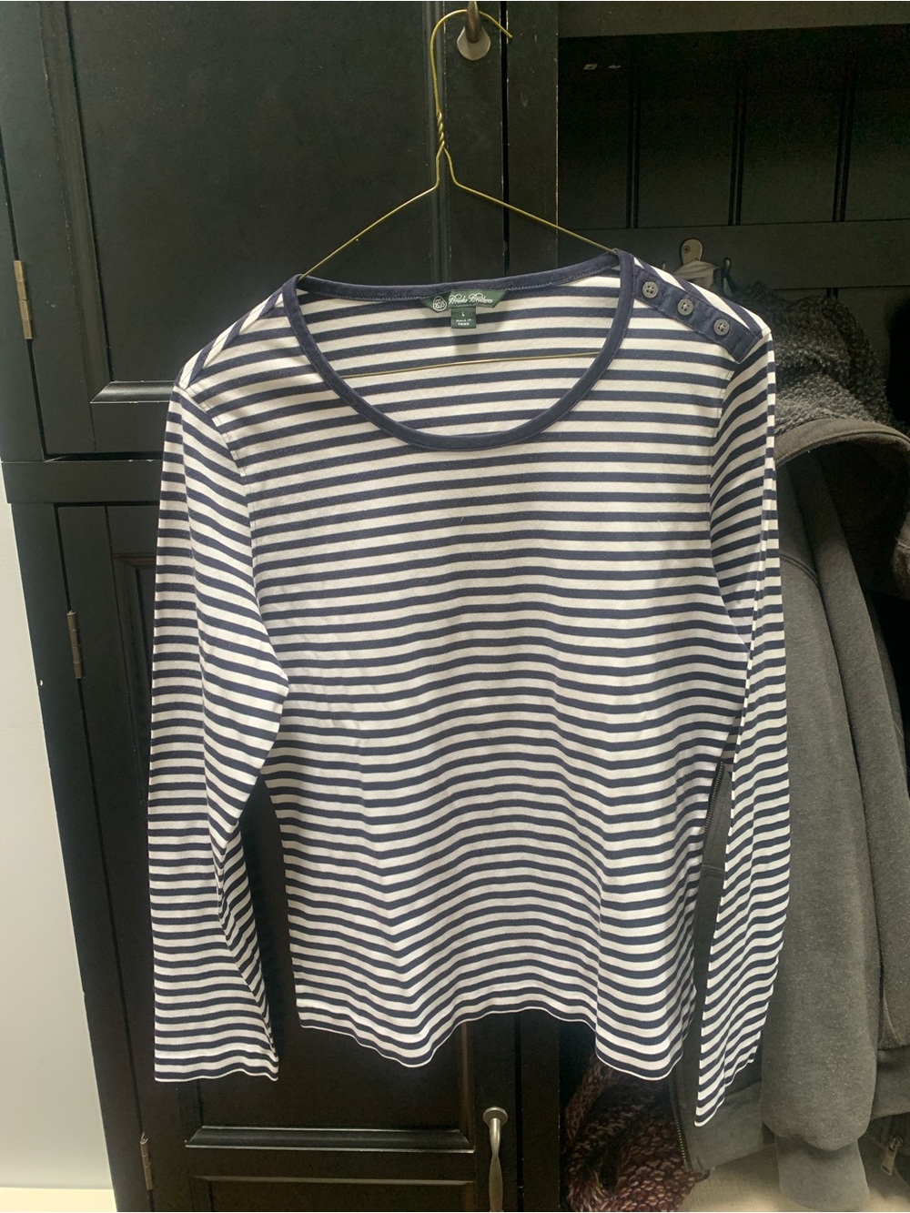 Brooks brothers Woman’s Striped top NWOT Size L